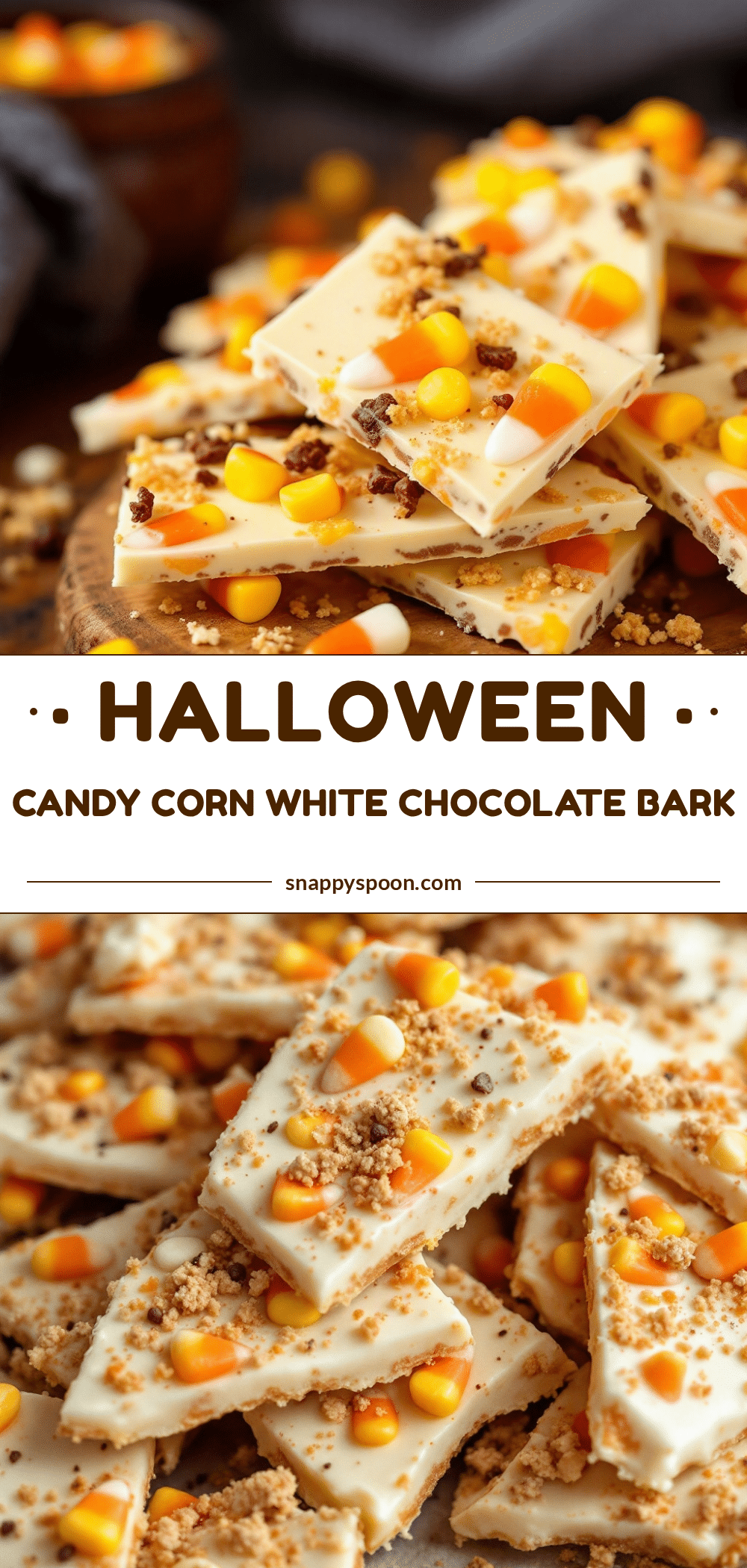 candy corn white chocolate halloween bark recipe