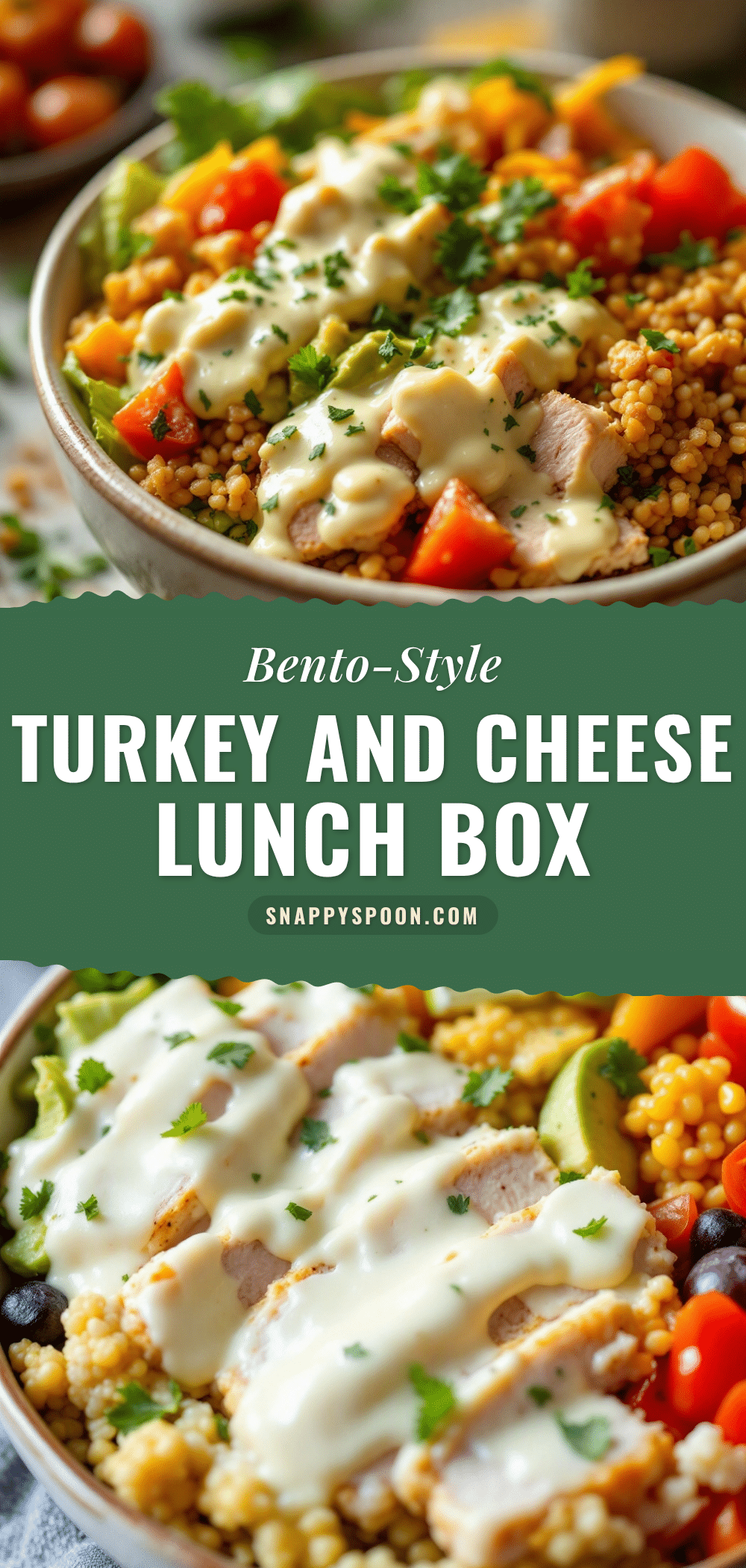 easy bento-style turkey and cheese lunch box recipe