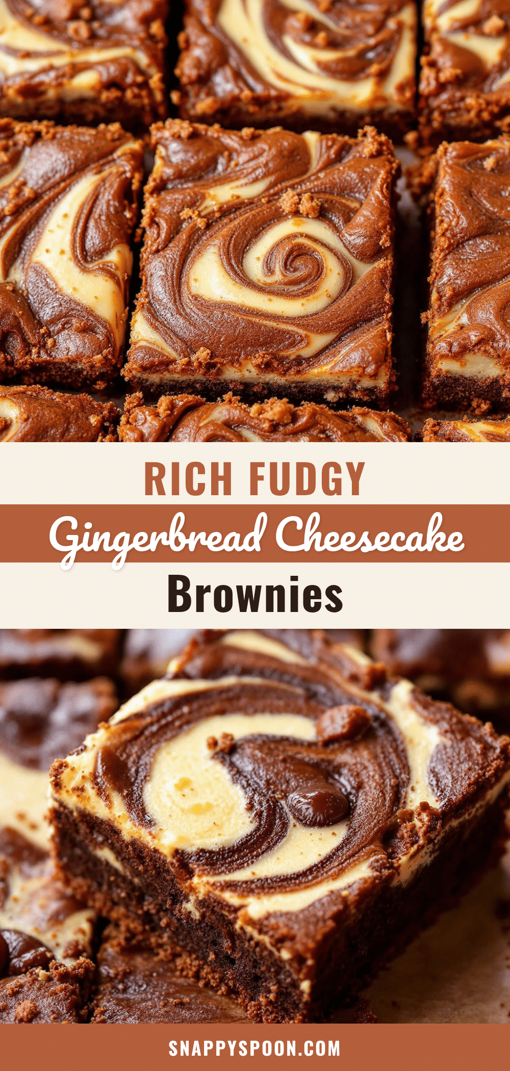 gingerbread cheesecake swirl brownies recipe