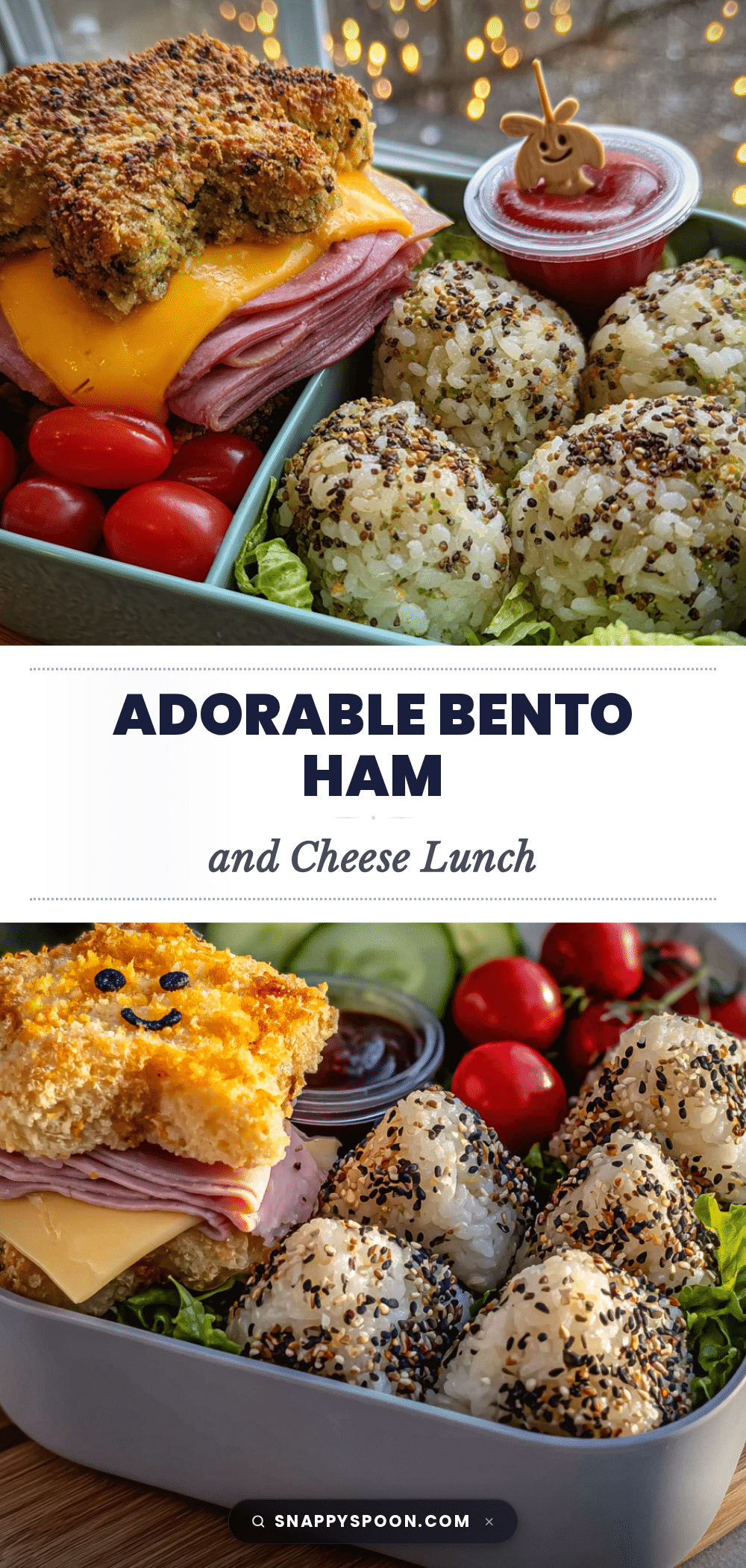 ham and cheese bento lunch box recipe