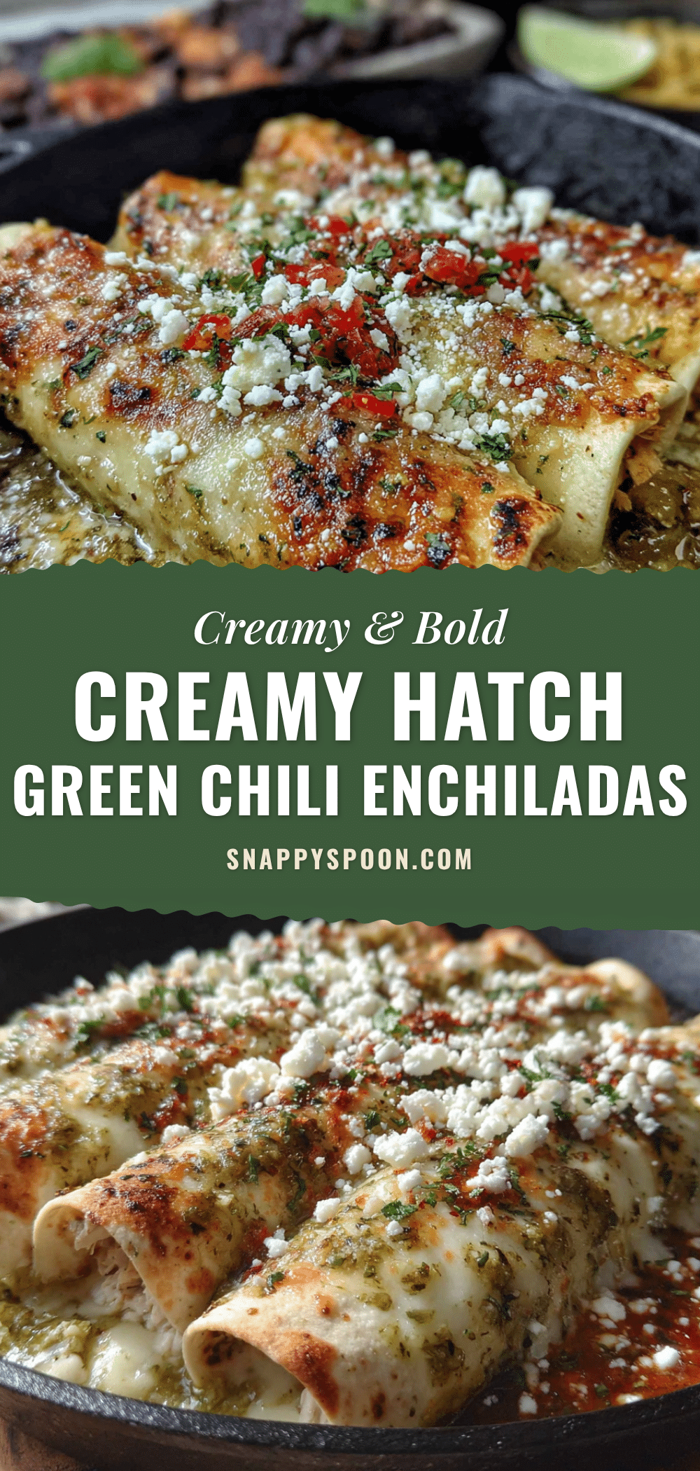 Hatch green chili chicken enchiladas recipe