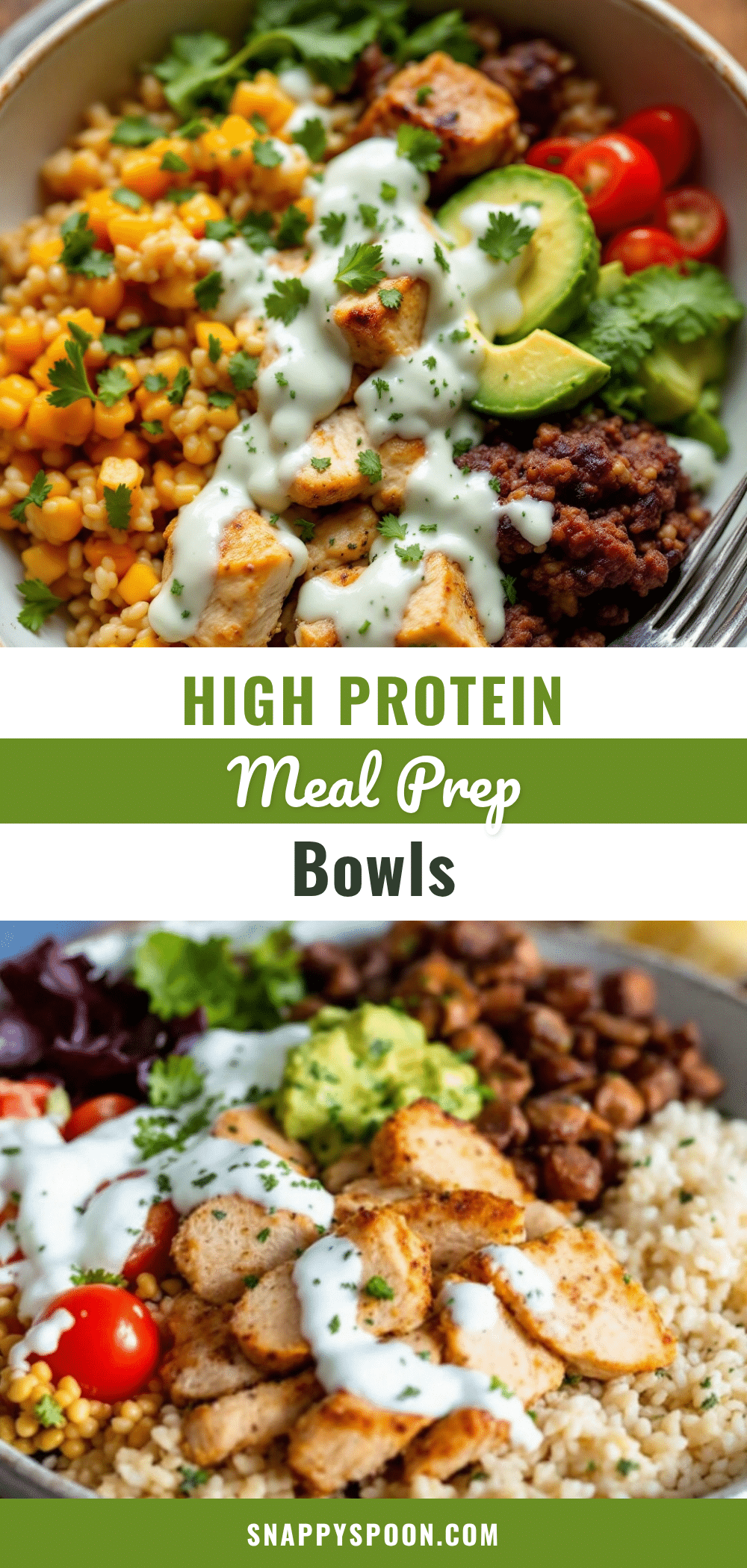 healthy high-protein chicken rice bowls recipe