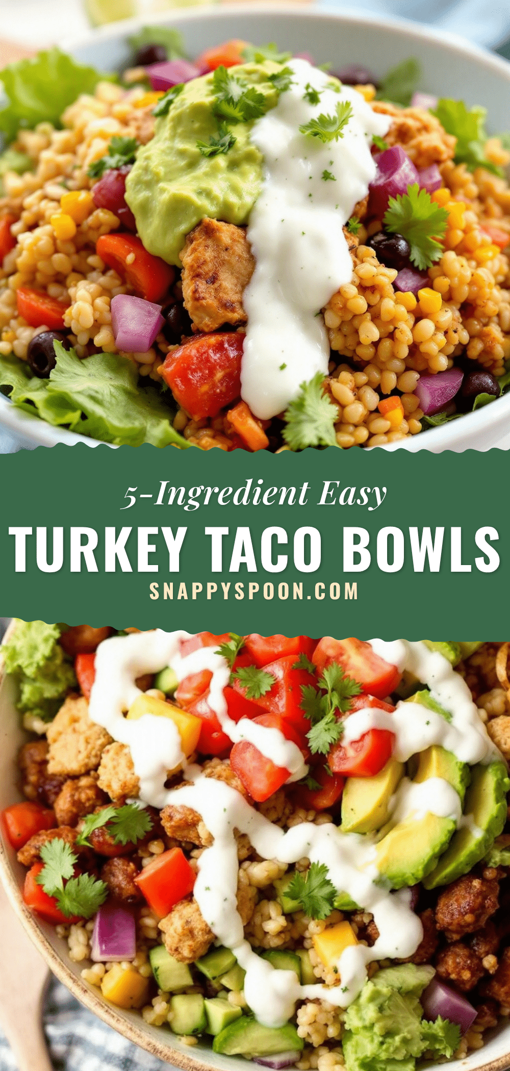 healthy turkey taco bowl recipe