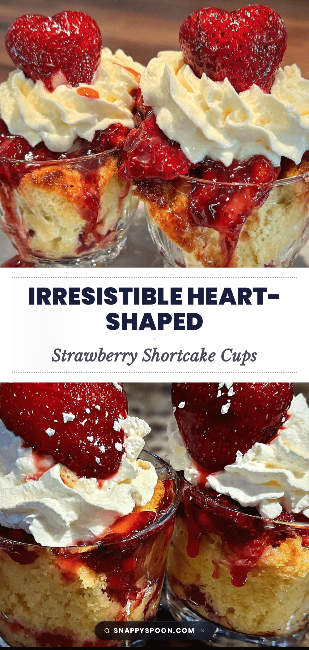 heart-shaped strawberry shortcake cups recipe