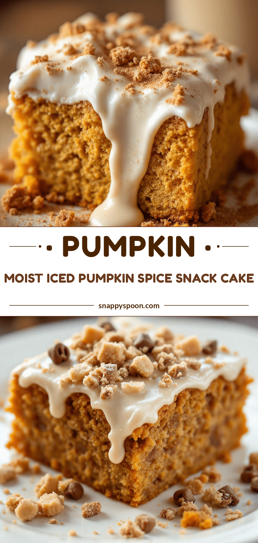 moist iced pumpkin spice latte snack cake recipe