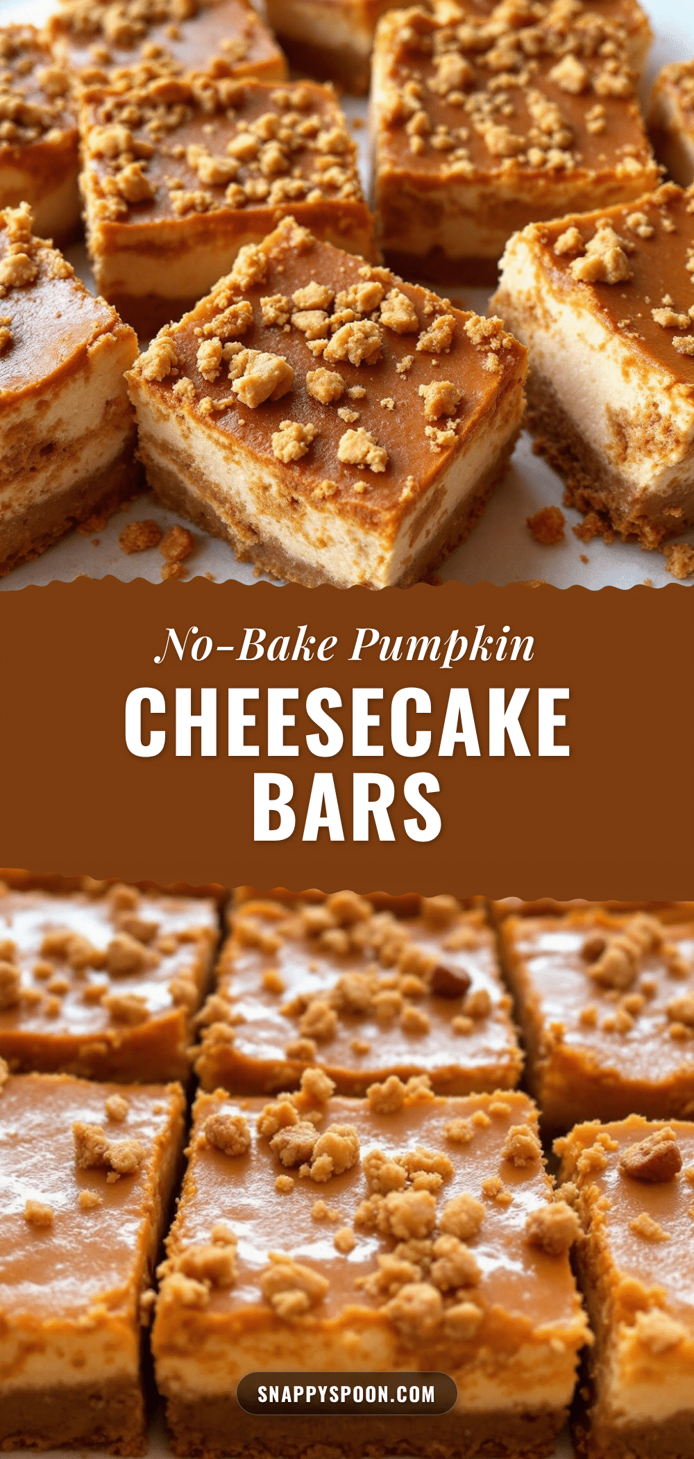 no-bake pumpkin pie cheesecake bars recipe