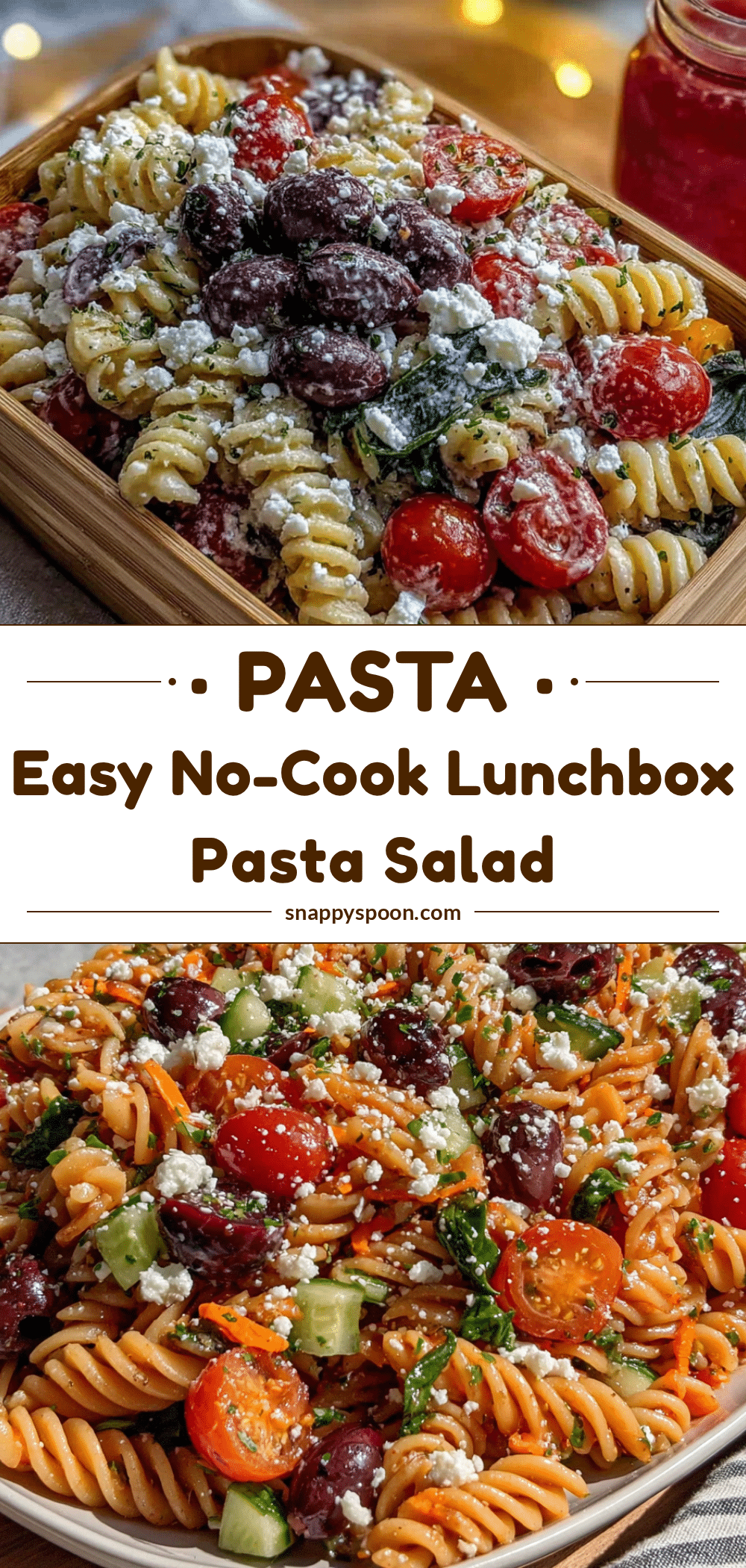 no-cook cold pasta salad for school lunchboxes recipe