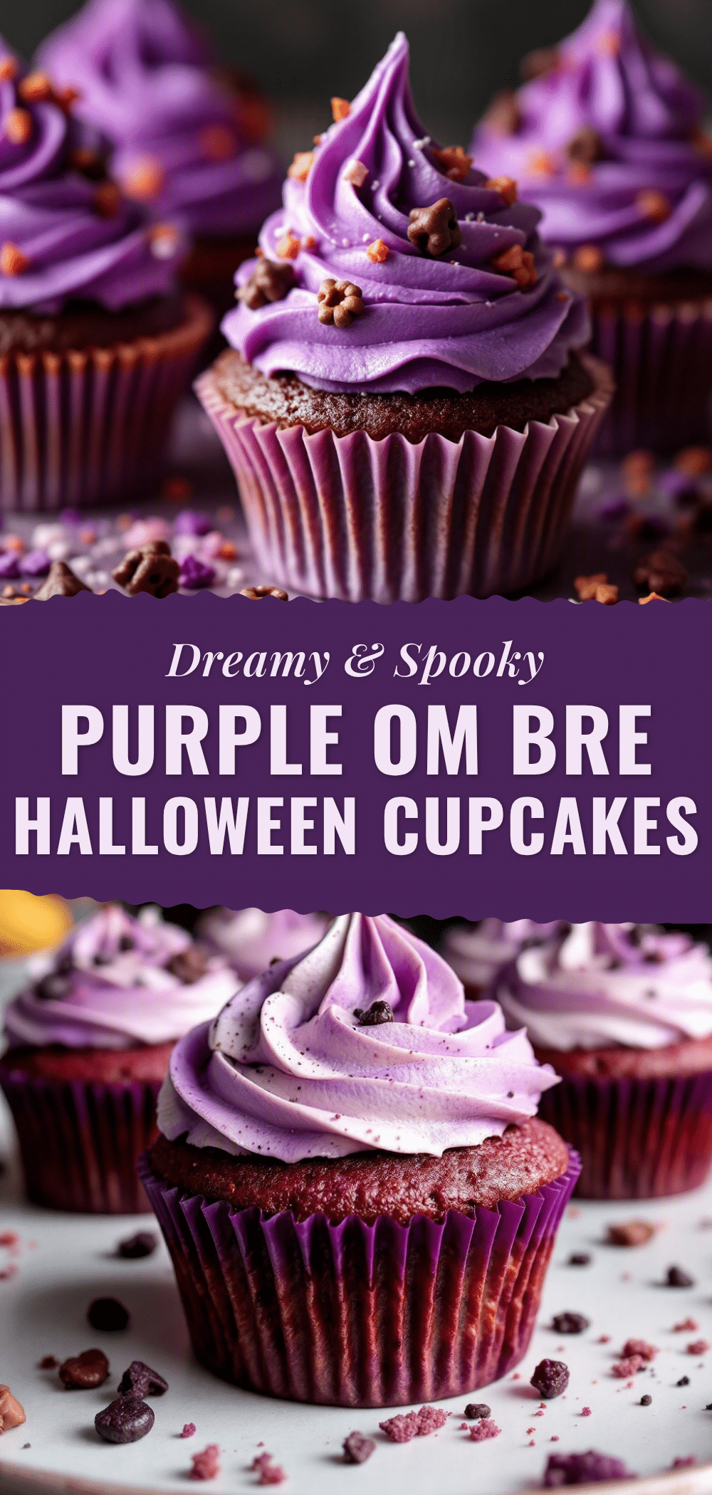 purple ombre halloween cupcakes recipe
