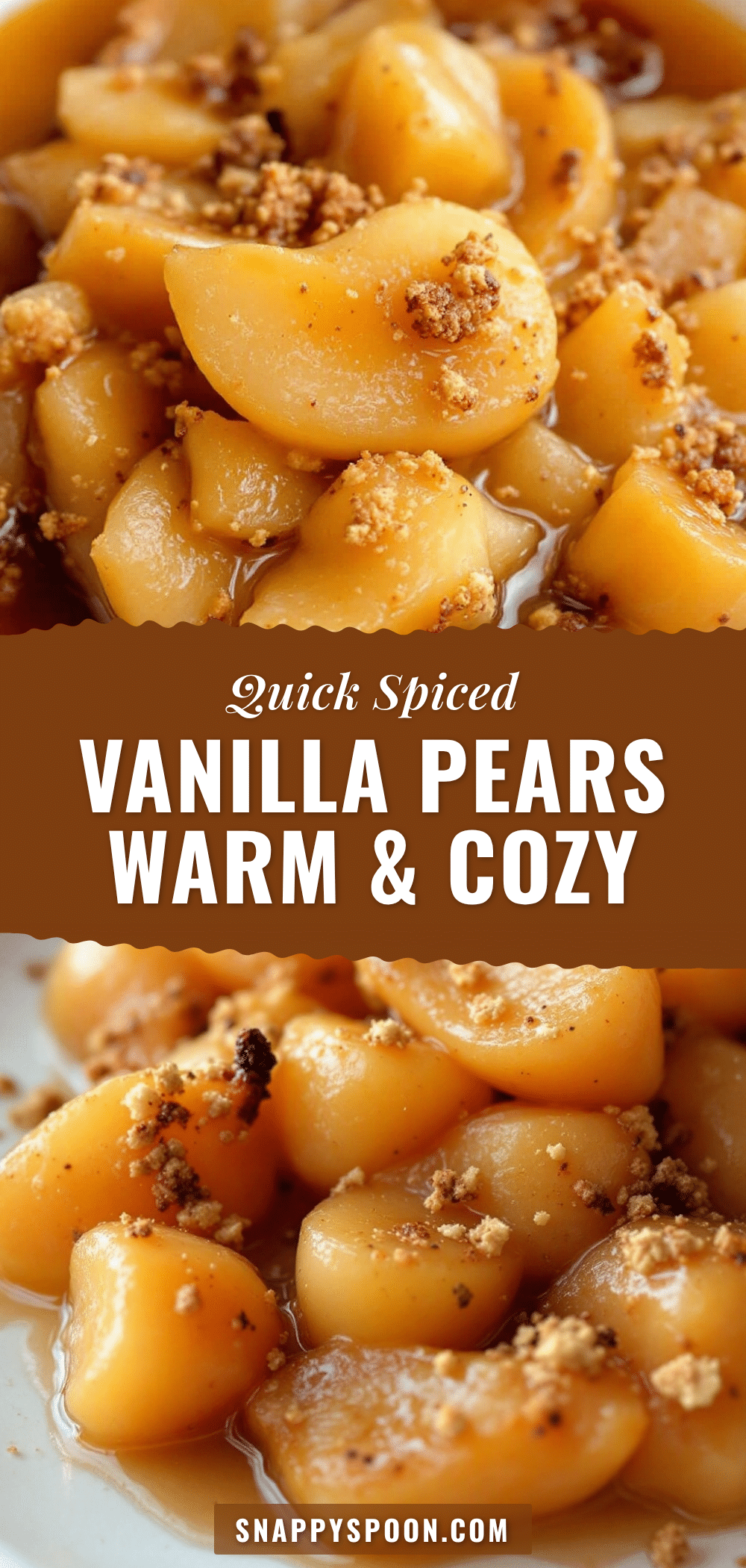 quick spiced vanilla pears recipe