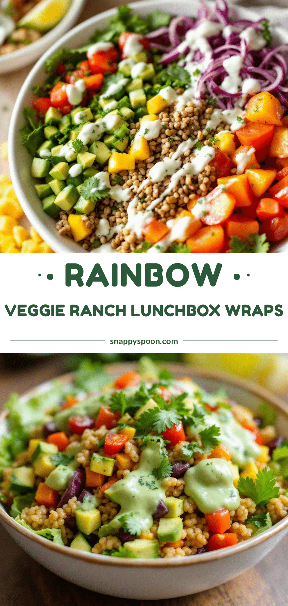 rainbow veggie ranch wraps recipe