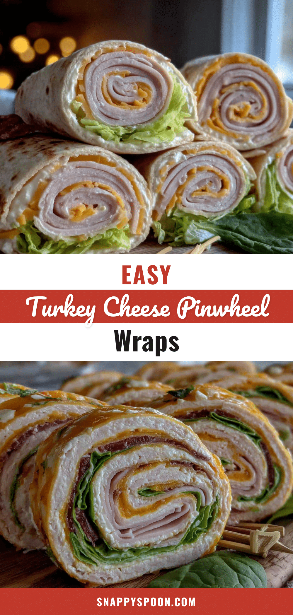 turkey and cheese pinwheel wraps recipe