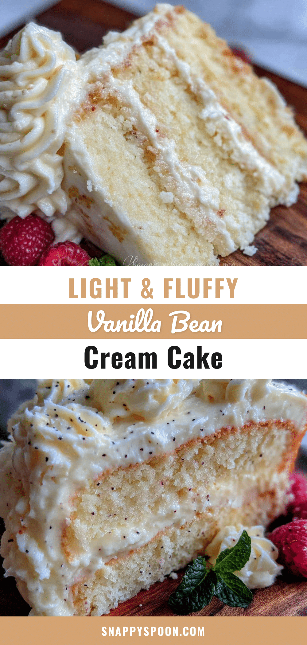 light vanilla bean cream cake recipe