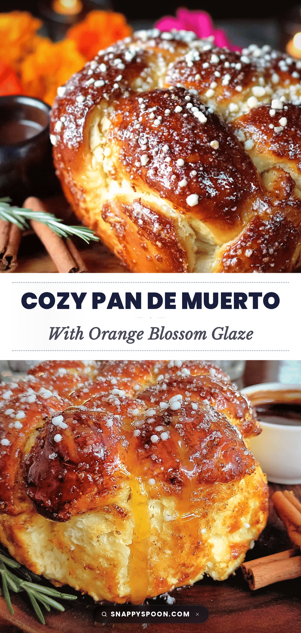 Pan de Muerto with Orange Blossom Glaze recipe